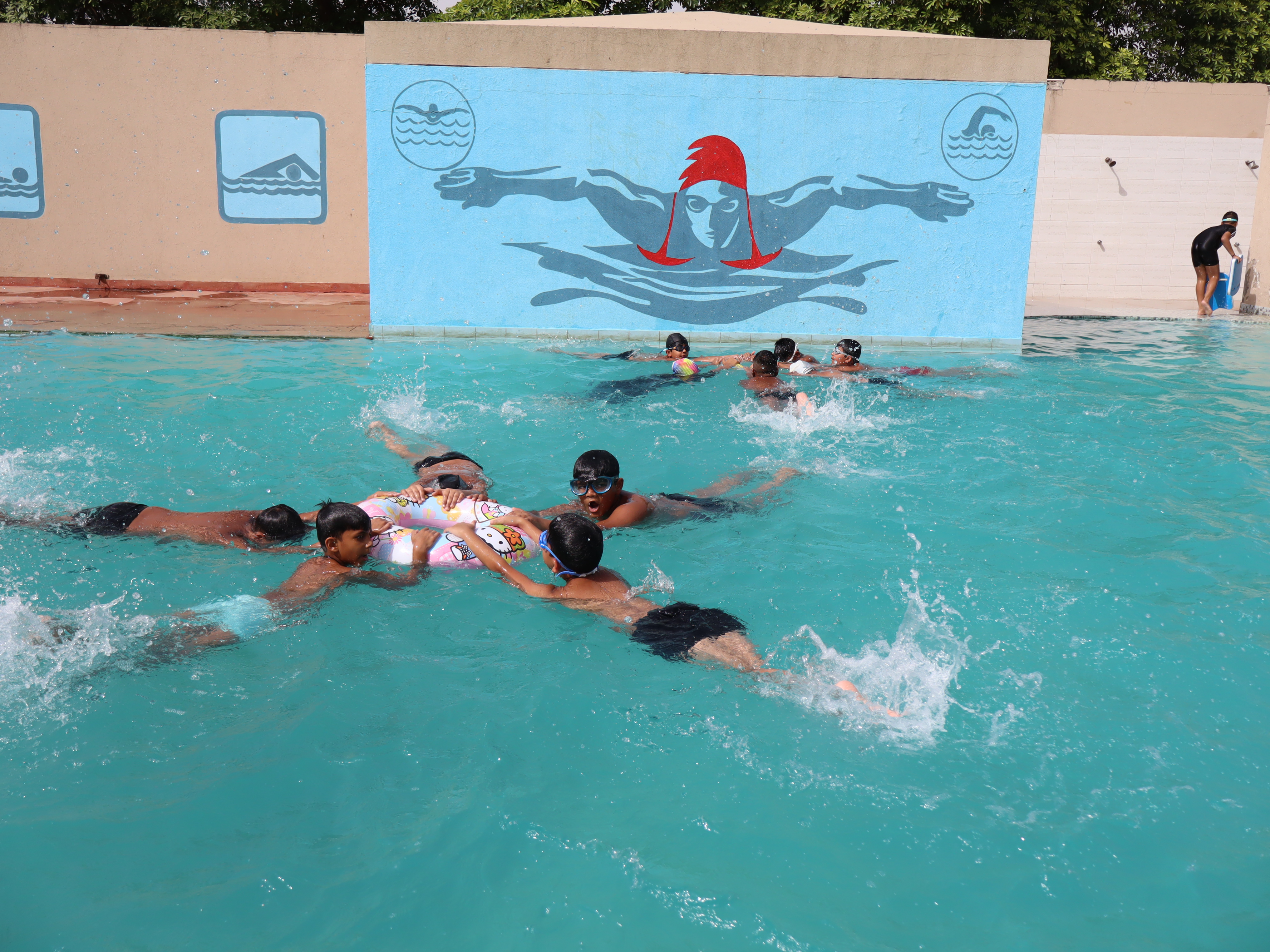 DPS Agra students engaged in outdoor activities during summer camp program